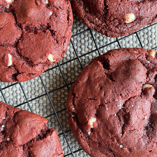 Red Velvet White Chocolate Cookies